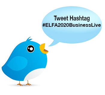 Tweet Hastag #ELFA2020BusinessLive